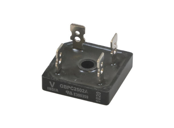 RECTIFIER,SINGLE PHASE BRIDGE,25A,200V Likeretter, enfase bro, 25 A, 200 V 