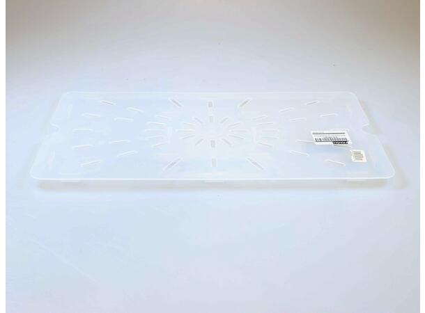 GN-drain shelf 1/1, PP L530xW3 325mm, transparent 
