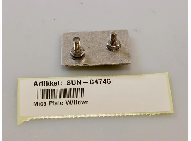 Mica Plate W/Hdwr Mica-plate med festemateriell 