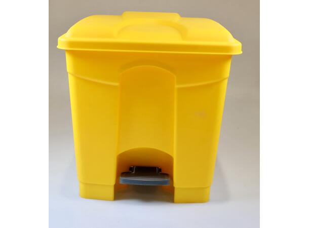 Waste Container with foot peda al, Yellow, 30ltr 
