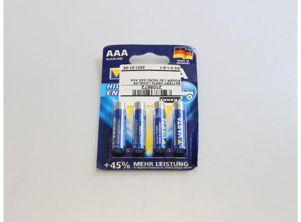 Battery Varta Longlife Power 1 1,5V Micro AAA 