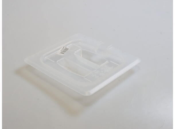 GN lid 1/6 PP, w/handle, notch h L176xW162mm, trans 