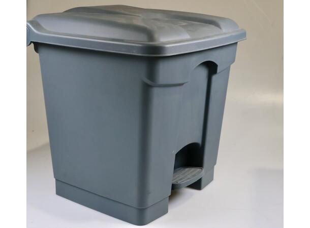 Waste Container 30Ltr Grey with Foot Pedal 