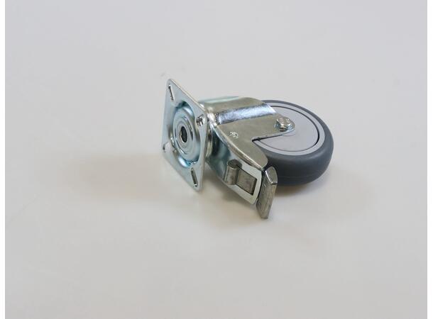 Caster with Brake and Plate 