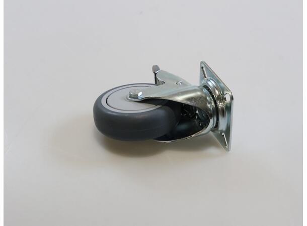 Caster with Brake and Plate 