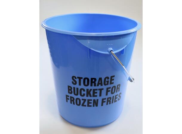 Bucket Plastic Blue, 22L ø333x357mm for Frozen Fries 