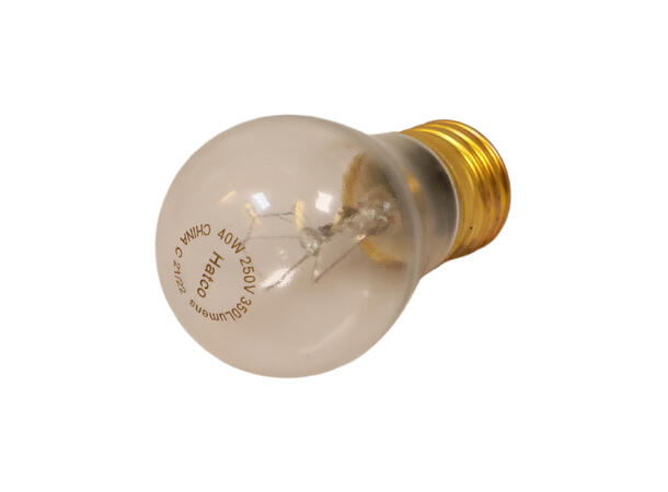 Light Bulb 40W/240V, for Bun Chute/Dump Station 