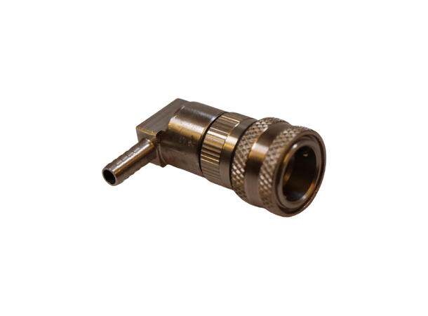 SOCKET-Q.D. LIQ.-90DEG-1/4BARB Hurtigkobling, væske, 90°, 1/4" slange.s 
