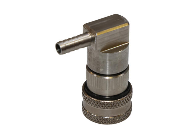 SOCKET-Q.D. LIQ.-90DEG-1/4BARB Hurtigkobling, væske, 90°, 1/4" slange.s 