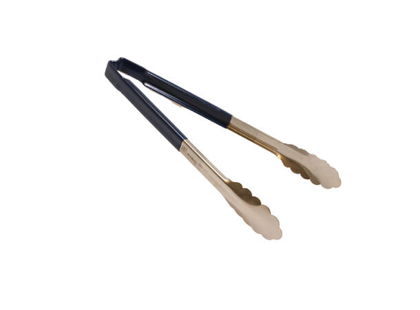 Tong, L305mm, stainless steel (Blue Hand le) 