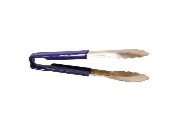 Tong, L241mm, stainless steel (Blue Hand le) 