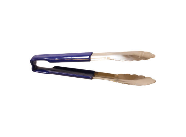 Tong, L241mm, stainless steel (Blue Hand le) 