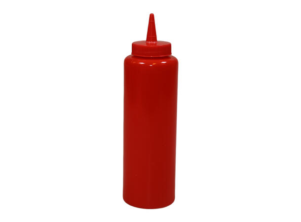 Squeeze Bottle Red with Cap 355ml 