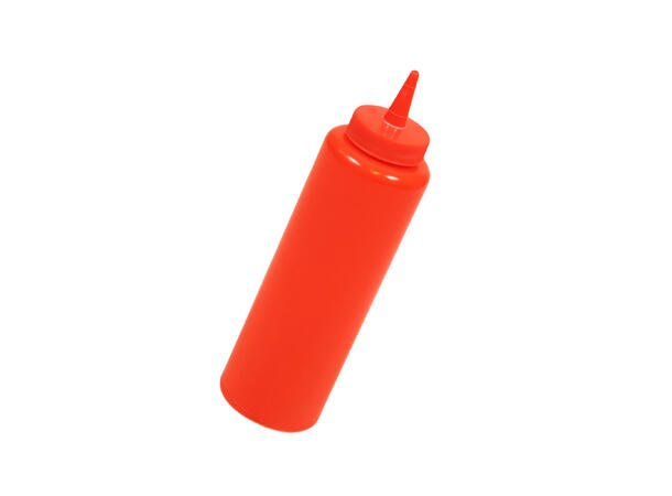 Squeeze Bottle Red with Cap 355ml 