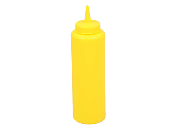 Yellow Squeeze Bottle With Top Gul klemflaske med topp 
