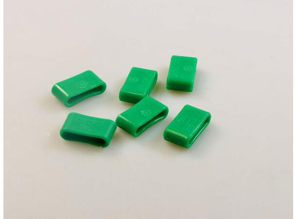 Silicone Band, Green (pkg 6) 